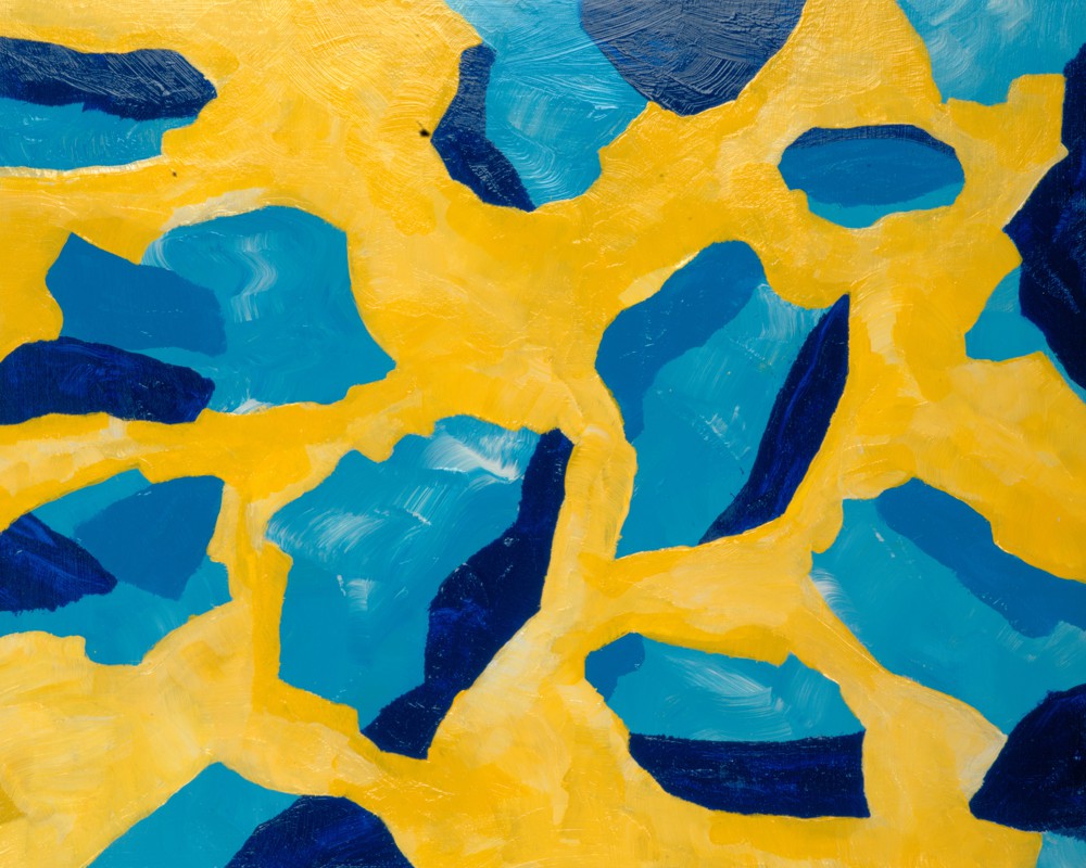 Acryl-Gemälde Pollok Painting blue notes 3